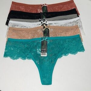 Bundle 6 pieces Thong Panties Underwear. NWT 
Vision Brand.